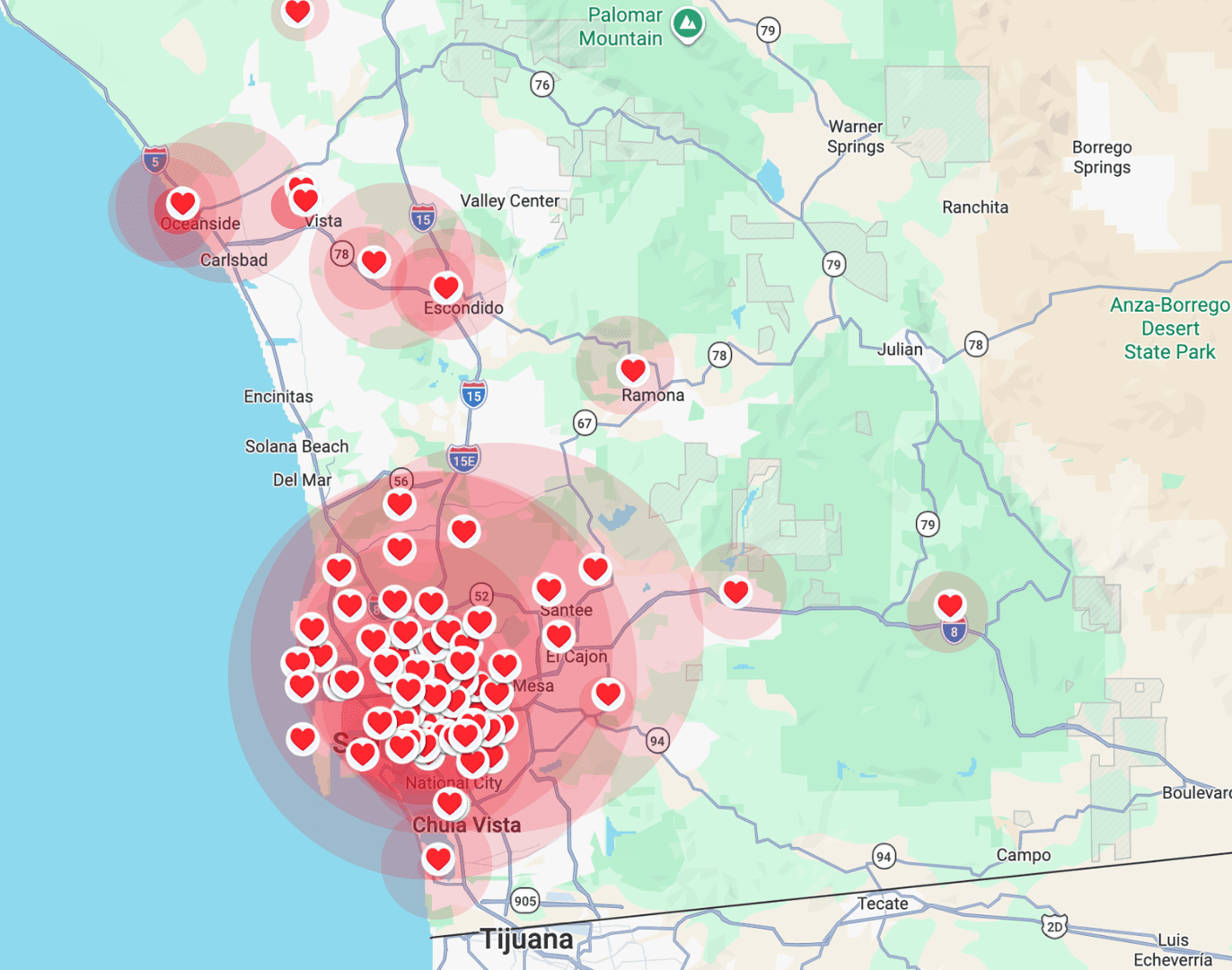 Champions For Youth Impact Map